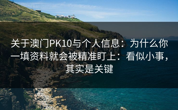 关于澳门PK10与个人信息:为什么你一填资料就会被精准盯上:看似小事,其实是关键 关于澳门PK10与个人信息:为什么你一填资料就会被精准盯上:看似小事,其实是关键